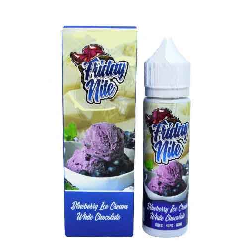 Blueberry Ice Cream white Chocolate by Friday Nite 60ml 3mg  Voopoo Vape