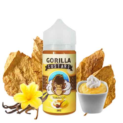 Gorilla Custard Tobacco By E&B, 100ml, 3mg – Voopoo Vape – Gorilla E-juice  Dubai