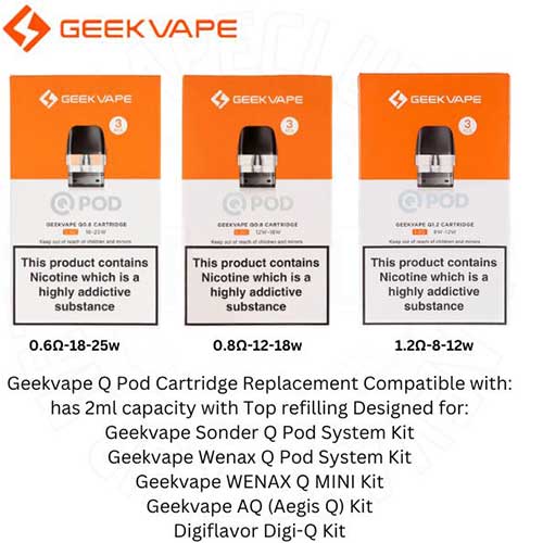 Wenax Q Pod Replacement – Voopoo Vape – Wenax Q Pod in Dubai